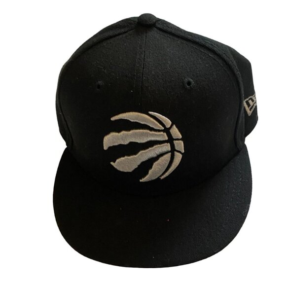 NEW ERA TORONTO RAPTORS BLACK 59FIFTY MENS FITTED HAT-SIZE 6 3/4-NEW - Picture 2 of 7